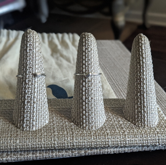 RARE Be Mine Sterling silver nesting rings - Picture 6 of 7